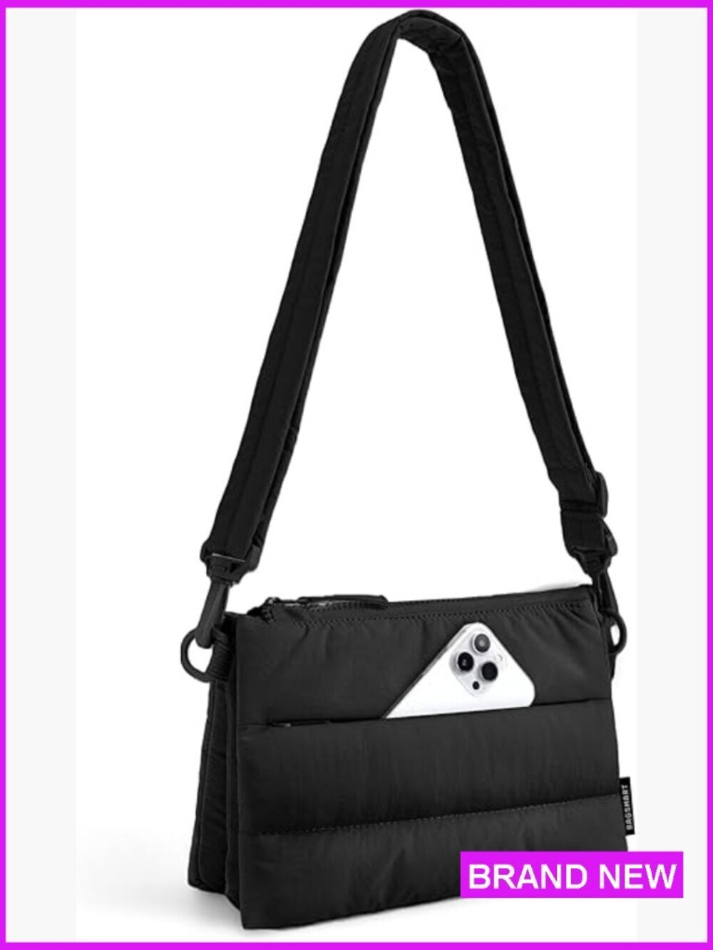 Crossbody Purse Medium Travel Handbag RFID Blocking Puff Quilted Sling Bag